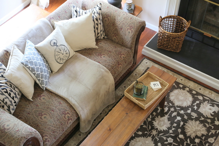 Updating a Dated Sofa Home Staging Trick from The Decorologist