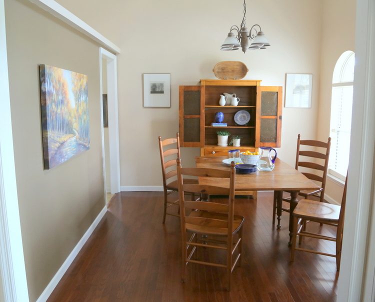 staged dining room