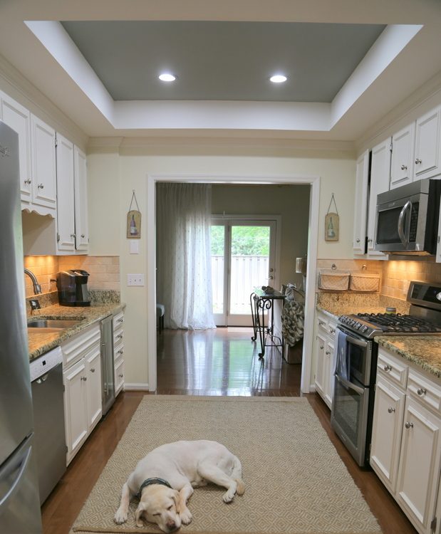 blue kitchen ceiling