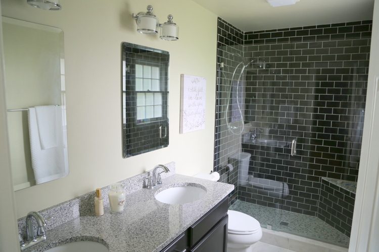 granite countertop in master bathroom