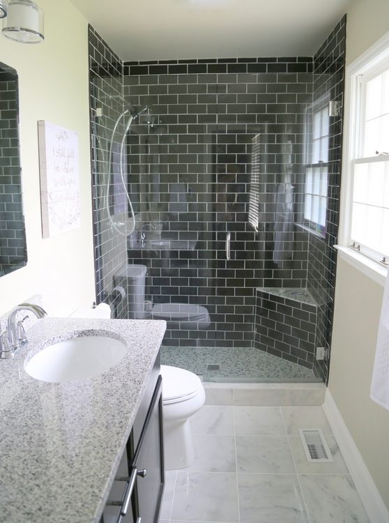 Black Subway Tile In Your Bathroom, Tiled Bathroom Showers