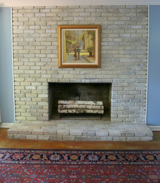 faux finish fireplace