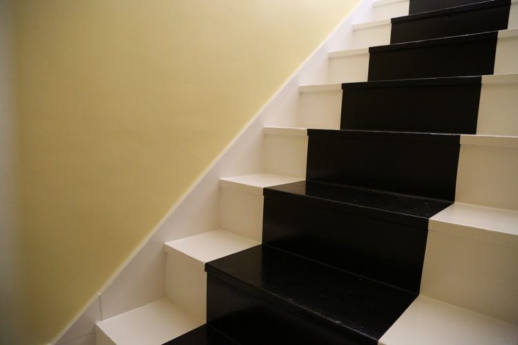 black stripe stairs