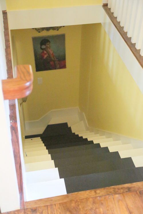 black stripe on stairs