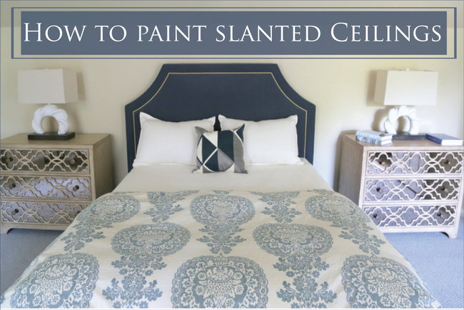 how to paint slanted ceilings