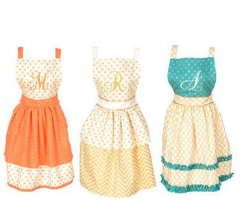 monogrammed aprons