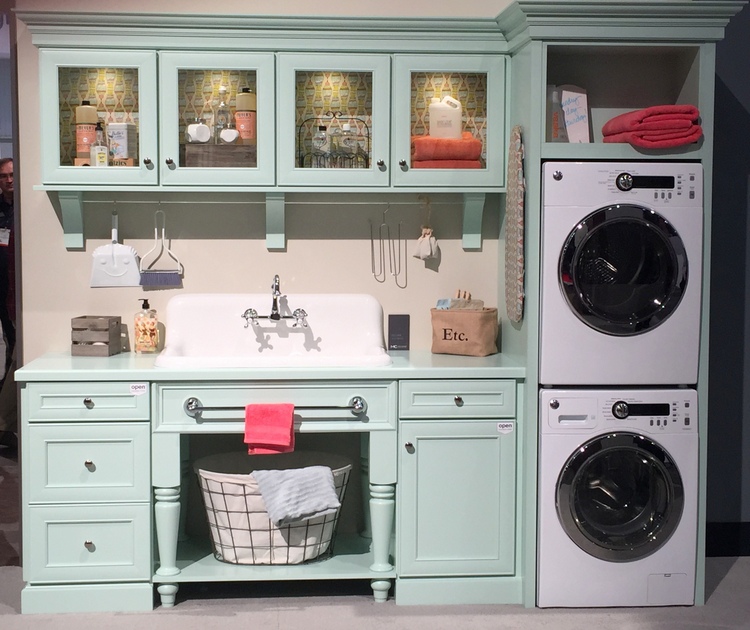 mint green laundry room kbis The Decorologist
