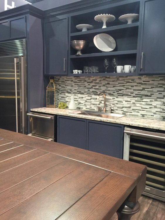 dark blue kitchen cabinets