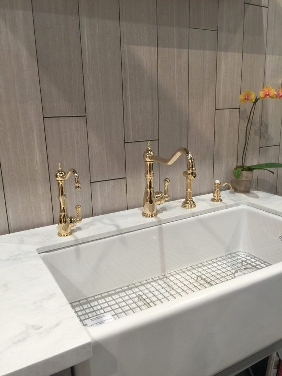 gold brass kitchen faucets