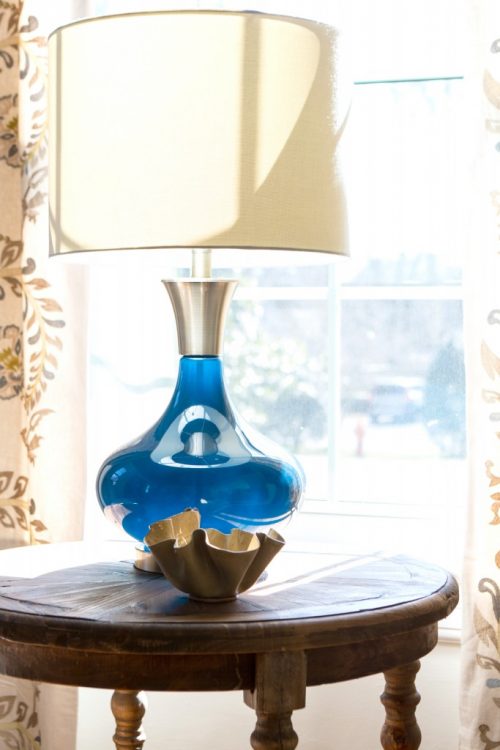 peacock blue lamp home goods