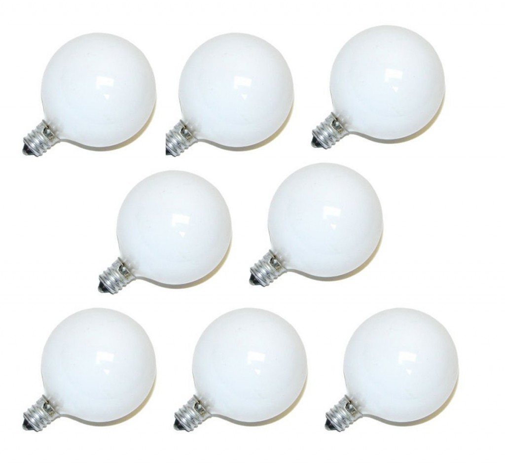 round frosted chandelier bulbs The Decorologist