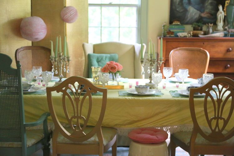 pastel dining room design