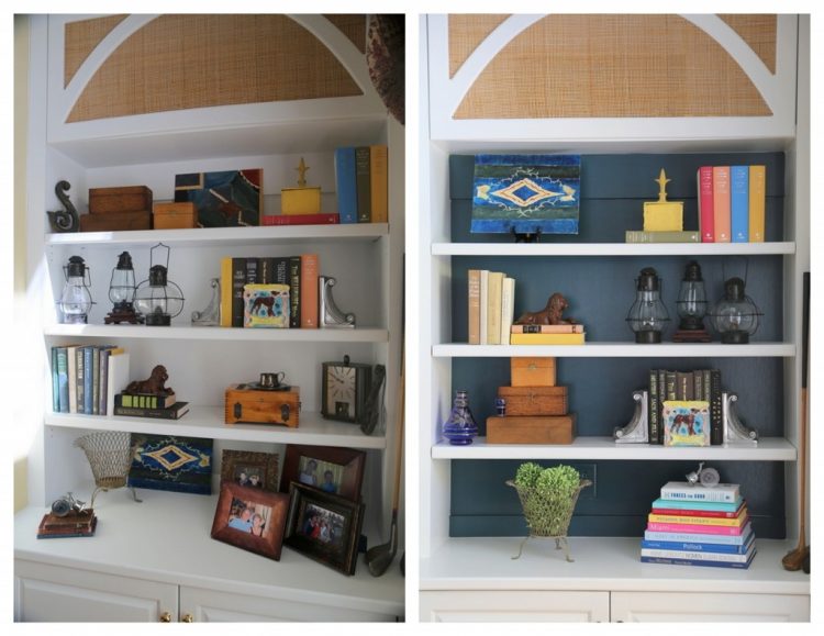 bookcase before and after