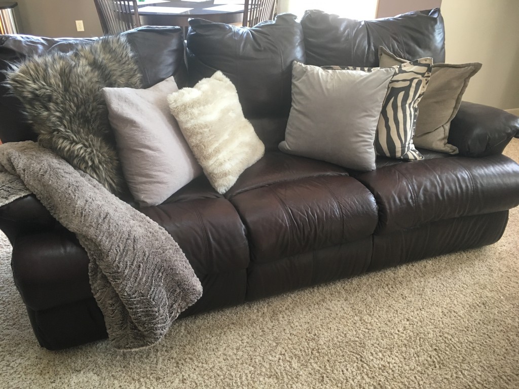 styling a leather sofa