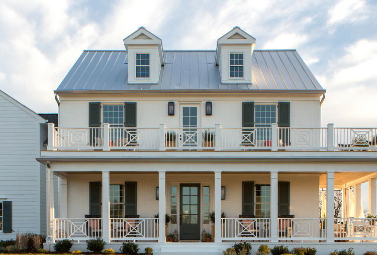 SW Pewter Green farmhouse exterior The Decorologist