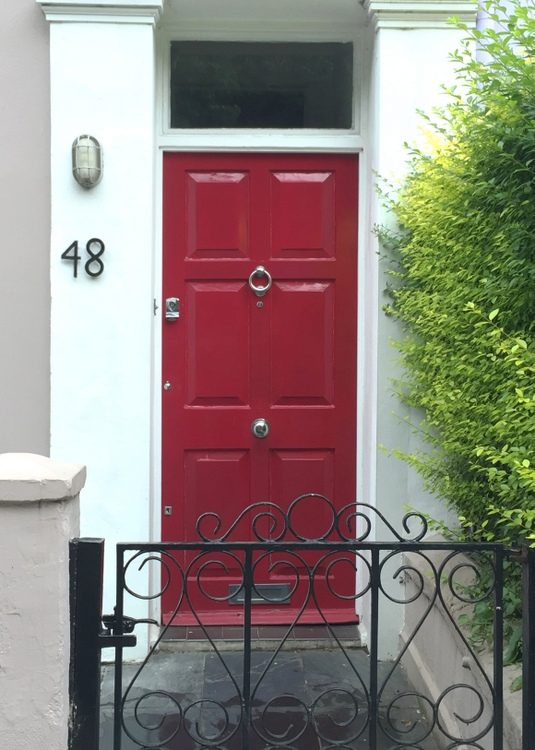 red front door paint color that looks like Sherwin-Williams Positive Red 6871