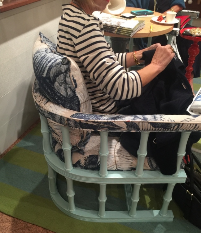 aqua and navy chair from dunes and duchess