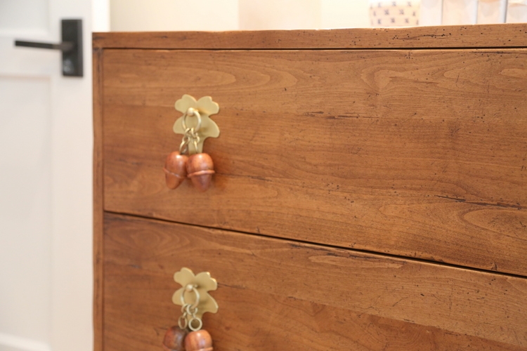 acorn and gold drawer hardware pulls