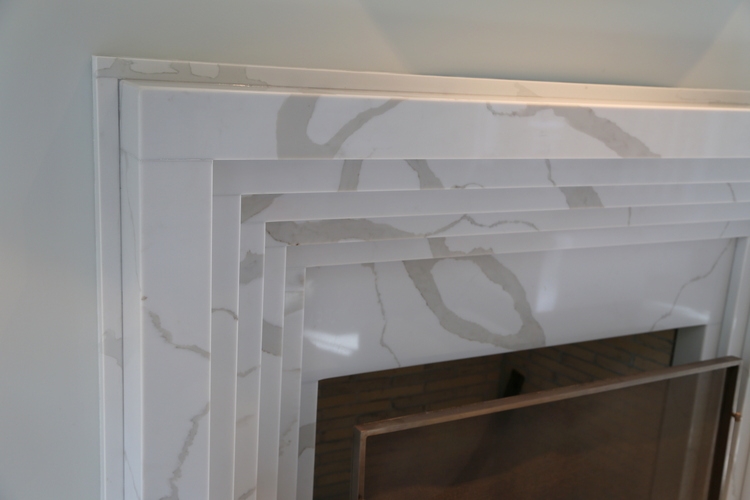 quartz fireplace surround