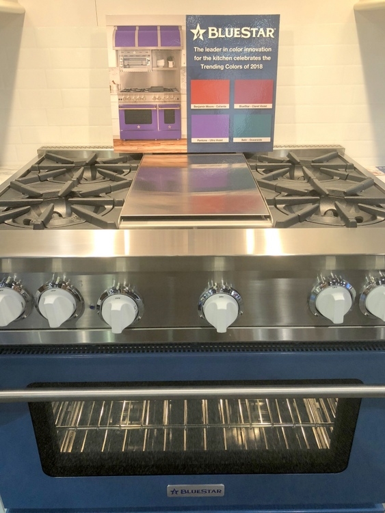 Blue Star Cooking stove range in dark blue