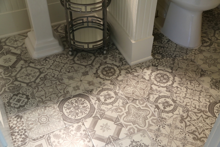 Marrakesh encaustic tile floor by Kristie Barnett, The Decorologist