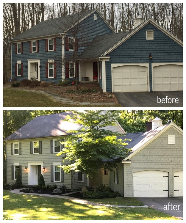 before and after salt box colonial by the decorologist