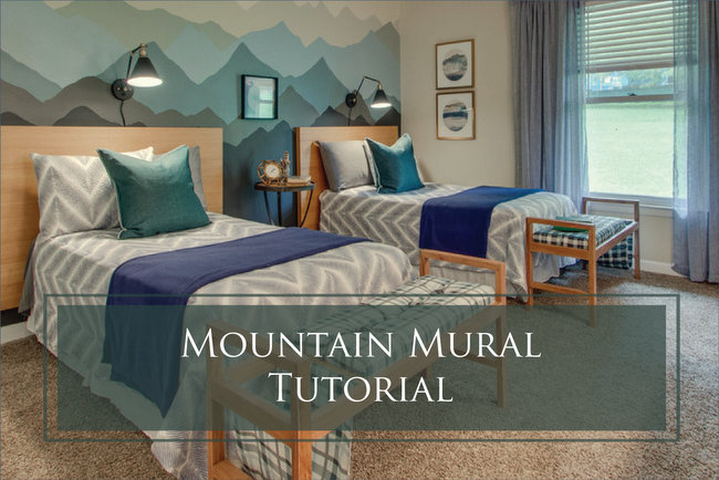 Mountain Mural Tutorial in a Boys’ Bedroom