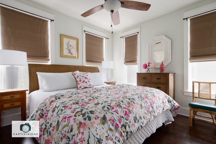 floral bedding in seagrove beach vacation rental 