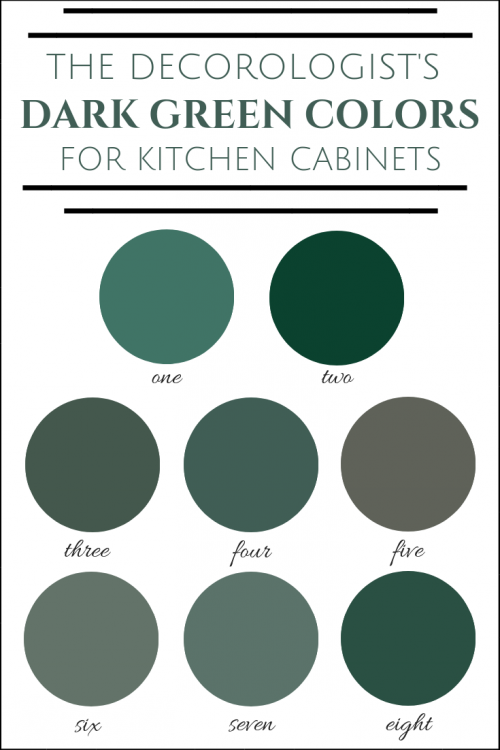 The 2019 Best Dark Greens For Kitchen Cabinets Decorologist - Best Dark Green Paint Colors Benjamin Moore