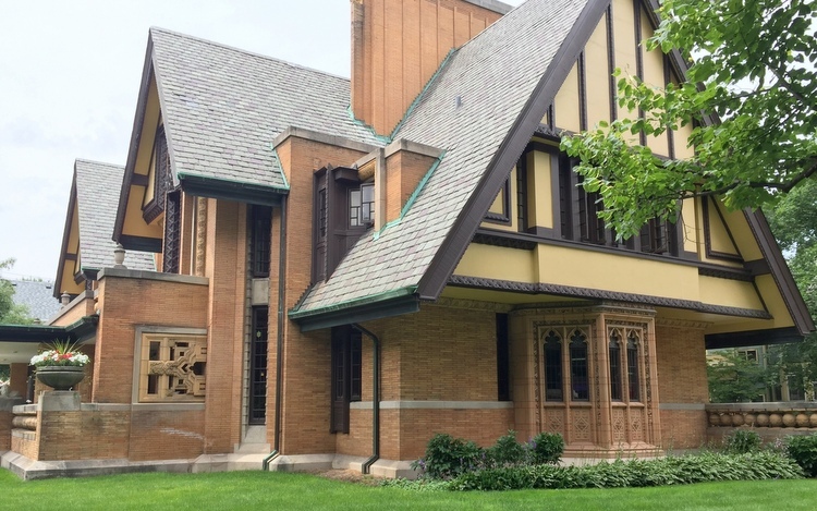 moore-dugal house in oak park, illinois, Frank Lloyd's Wright's first residential commission, photo by The Decorologist