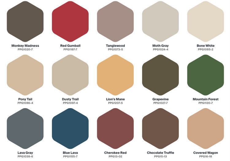 Frank Lloyd Wright Colors The Decorologist - Ppg Exterior Paint Color Chart