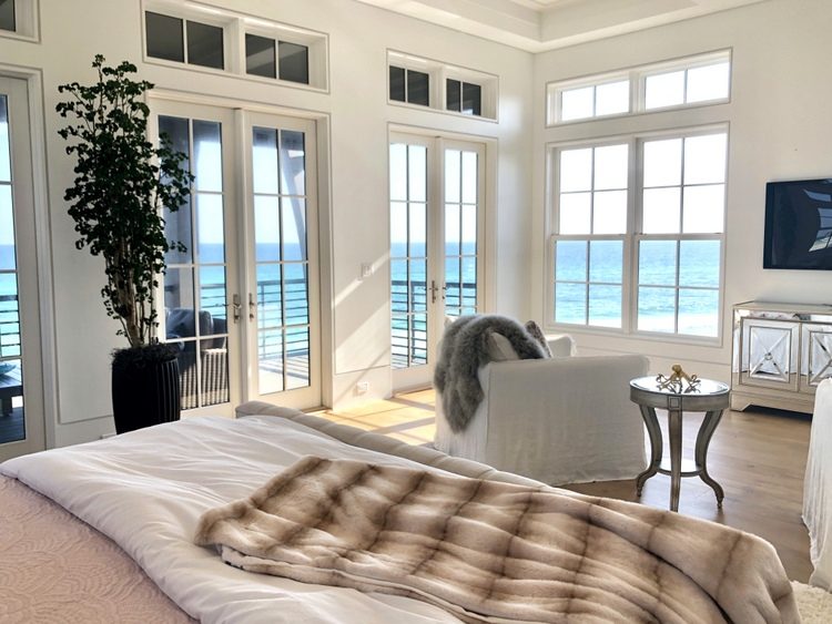 luxury staging by Design & Dwell Homes with ocean view