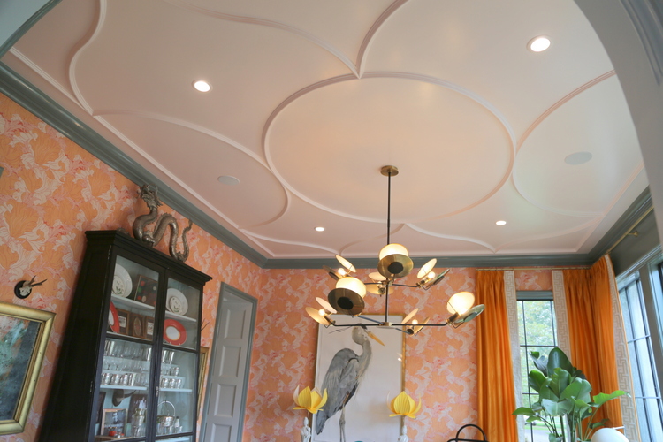 custom ceiling design by Castle Homes in the House Beautiful Whole Home Concept House