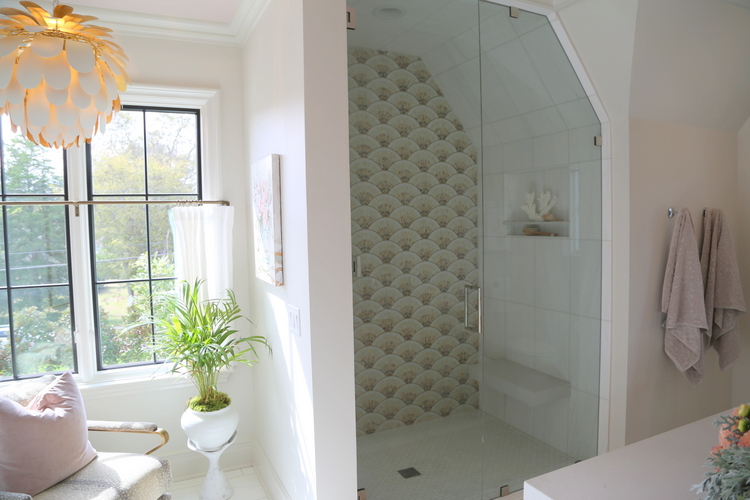 shower accent tile wall