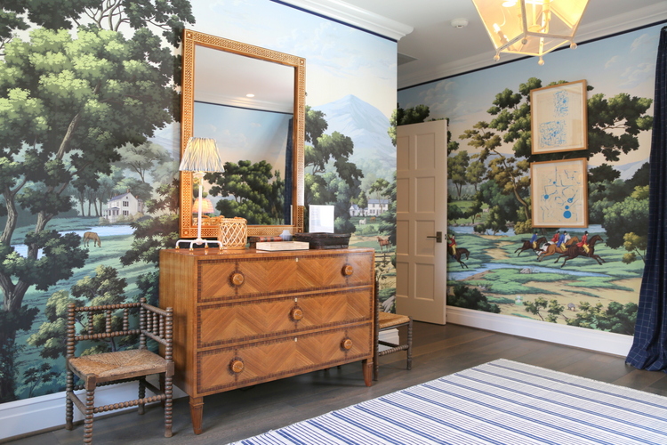 historic mural wallpaper in Amy Barry design