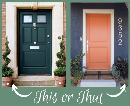 green front door or orange front door