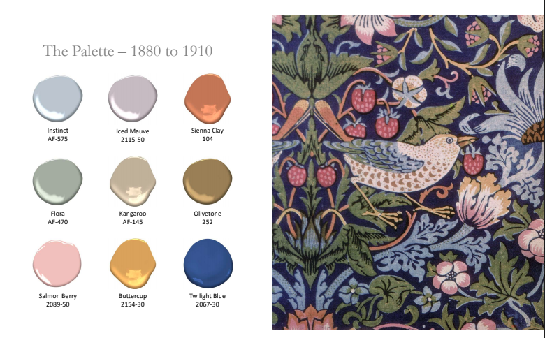 The History Of Paint Color In Benjamin Moore Palettes Decorologist - Ralph Lauren Paint Colors 2020