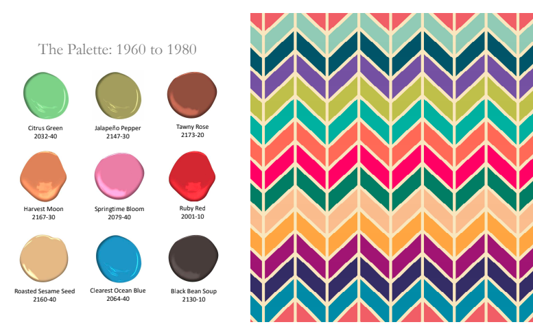 60s on sale color palette