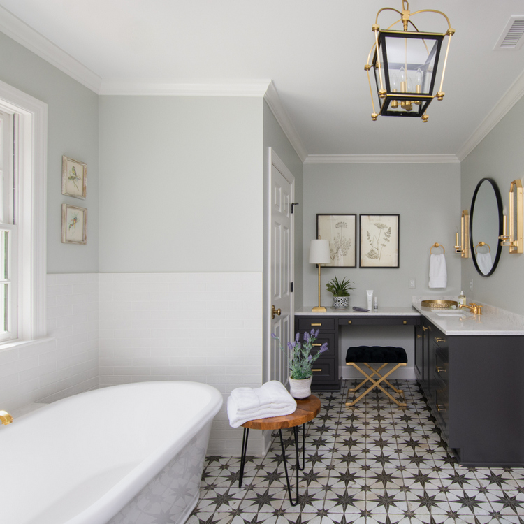 classic bathroom design by Kristie Barnett, The Decorologist