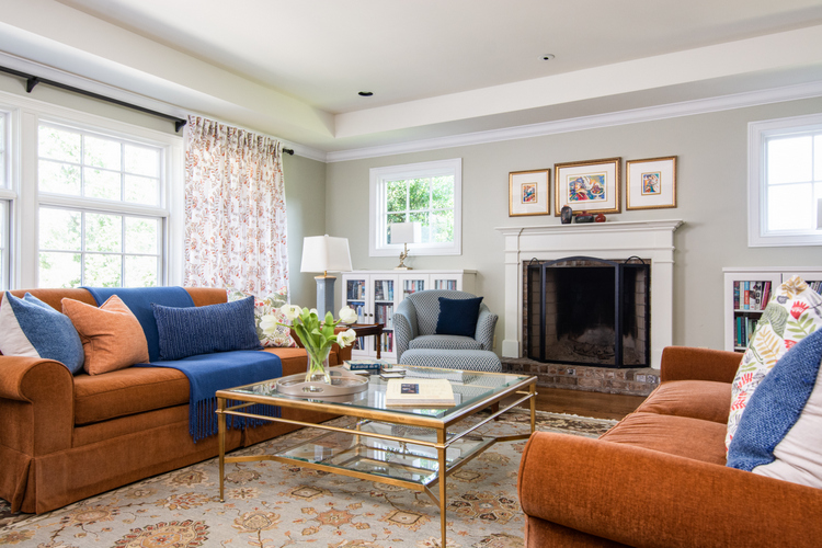 living room redesign where there are multiple focal points by Kristie Barnett, The Decorologist