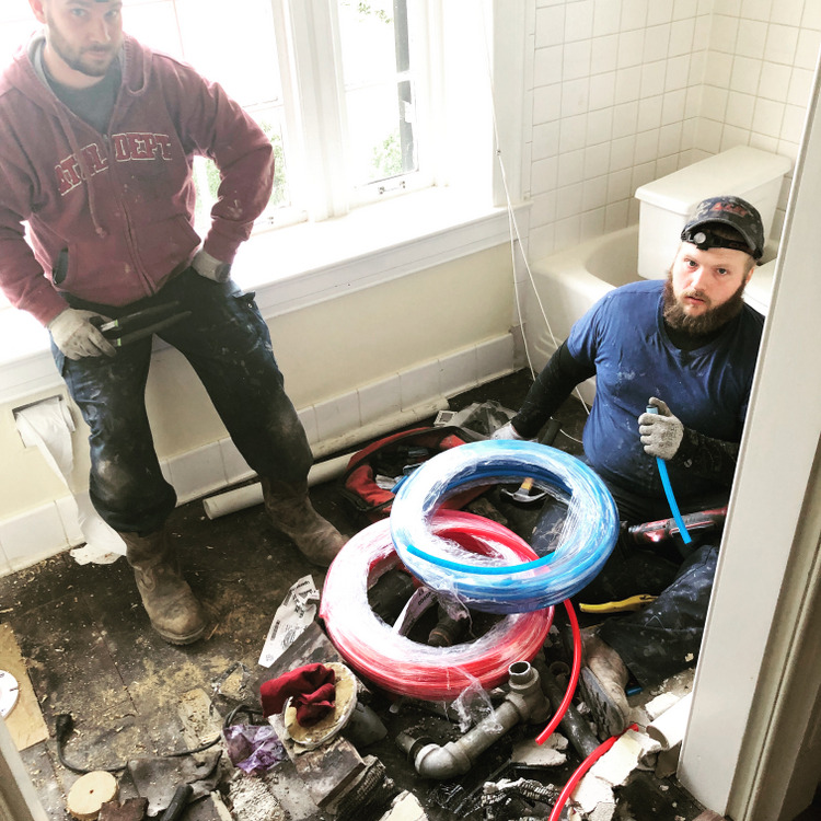 Lee Company plumbing work on the Granbery house
