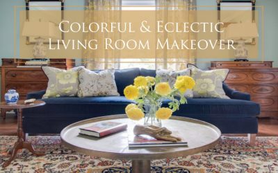 A Colorful & Eclectic Living Room Makeover