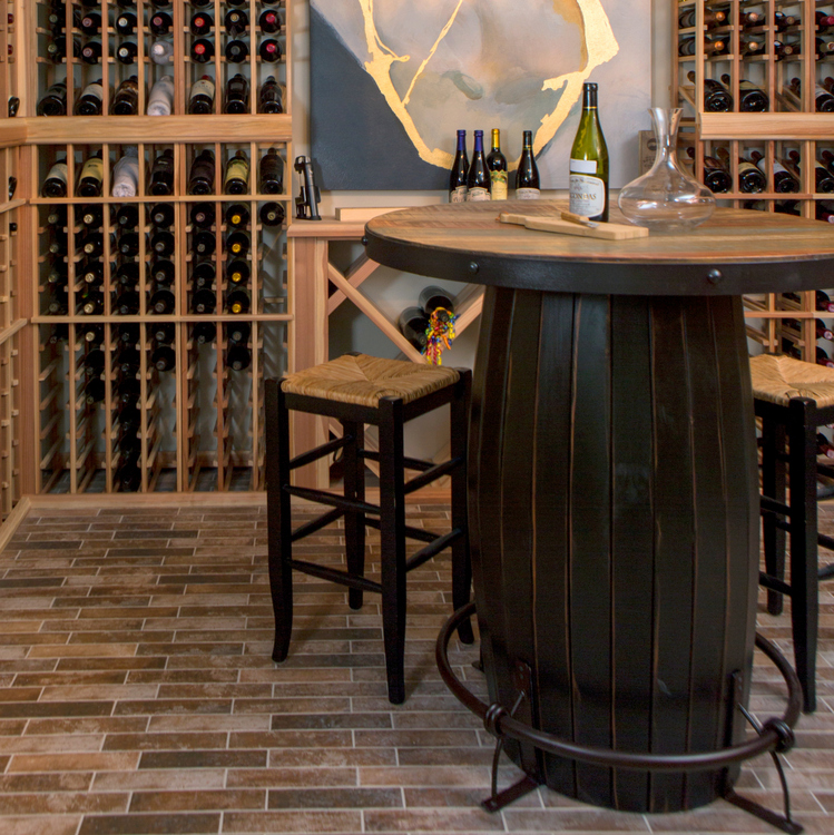 brick floor for wine cellar