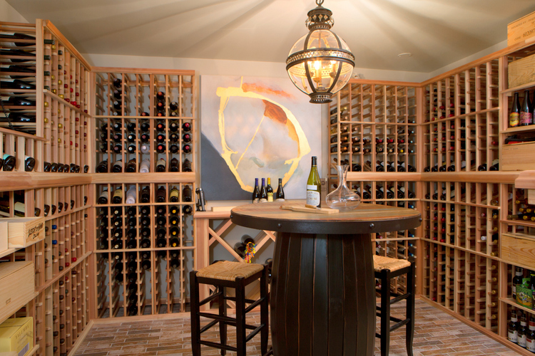 basement wine cellar