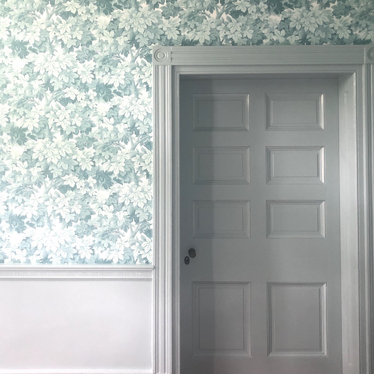 blue leaf wallpaper cole and son