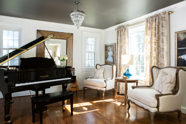 dark ceiling music room the decorologist