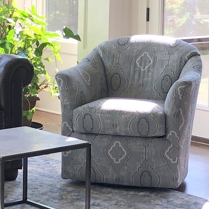 upholstered swivel chair