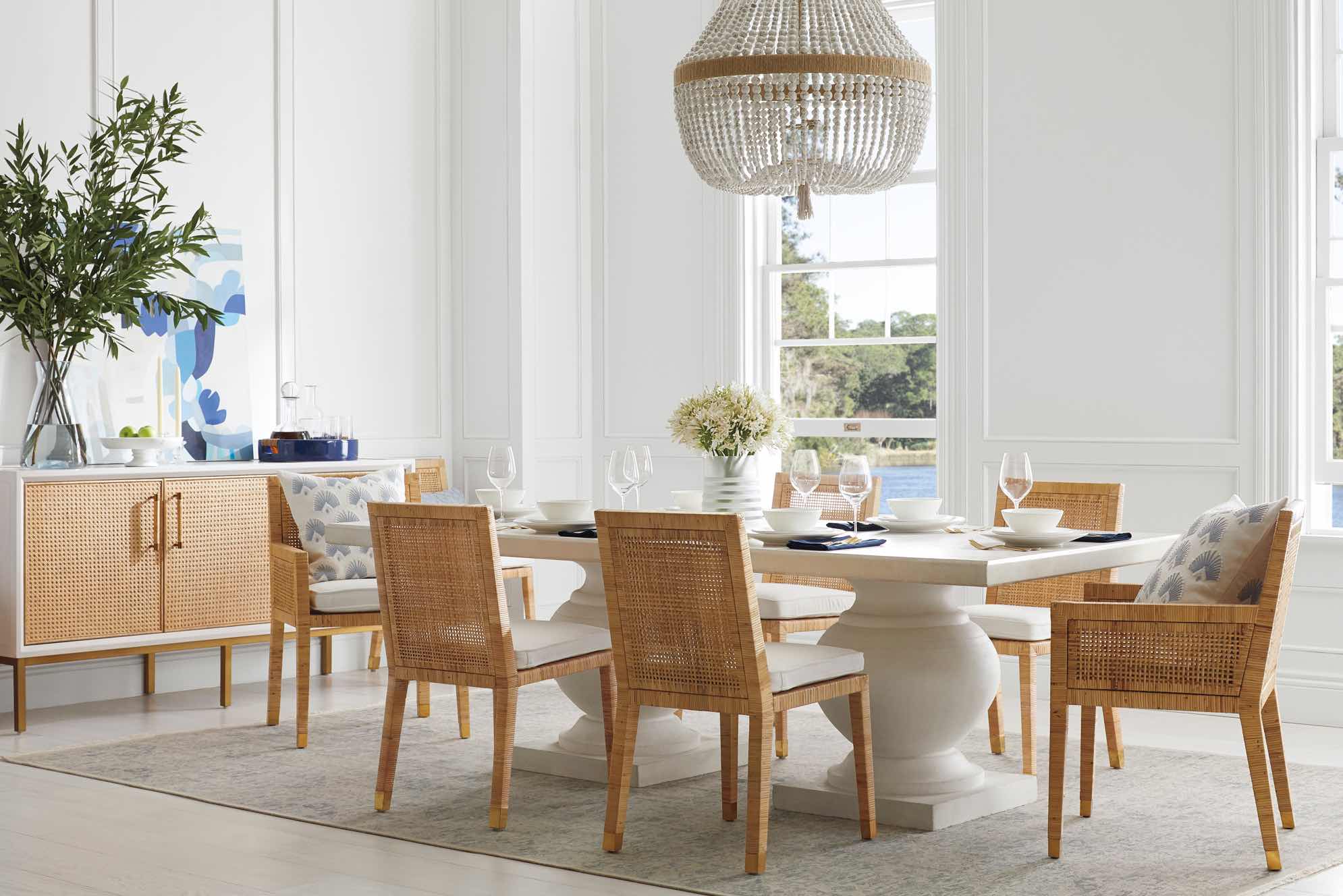 beach house dining room lighting