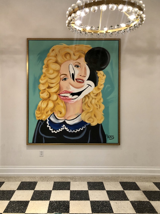 dolly parton abstract art at Graduate Hotel Nashville