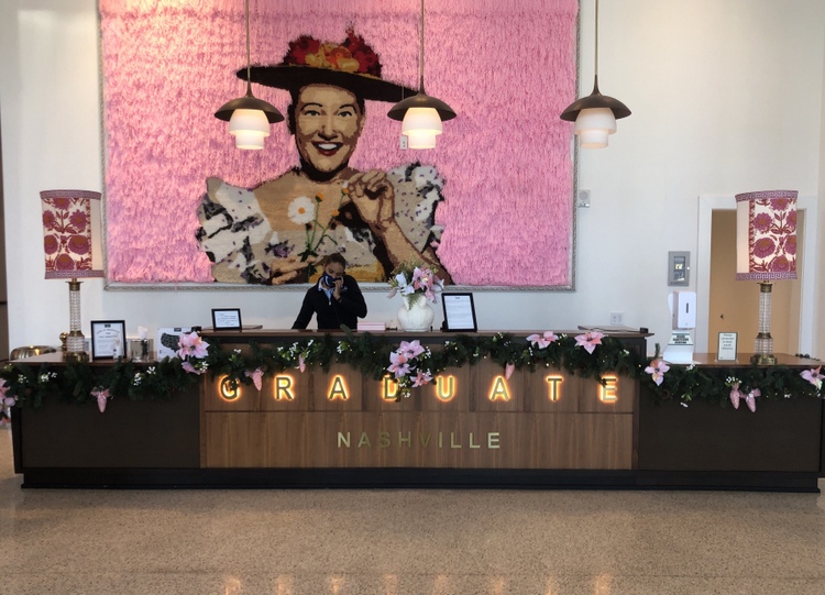Minnie Pearl art at Graduate Hotel Nashville